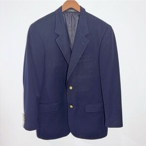 L.L. Bean Navy Blue Two Button Blazer‎ Size 42R